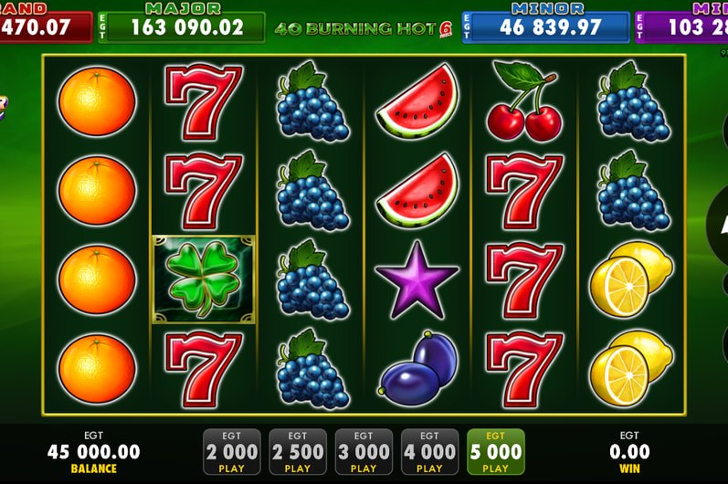 40 Burning Hot 6 Reels Clover la Cool Casino
