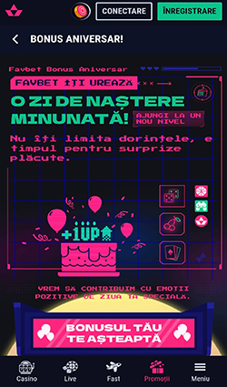 Activarea unui bonus de ziua ta în contul de cazinou