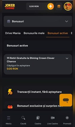 Pasul 3 al activării bonusului la Joker Casino