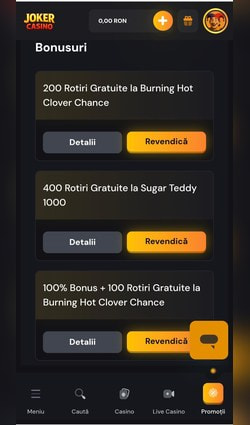 Pasul 4 al activării bonusului la Joker Casino