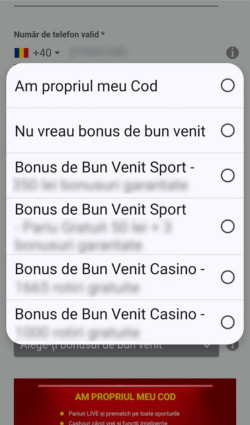 Cum sa deschizi un cont la Casa Pariurilor - Pasul 3