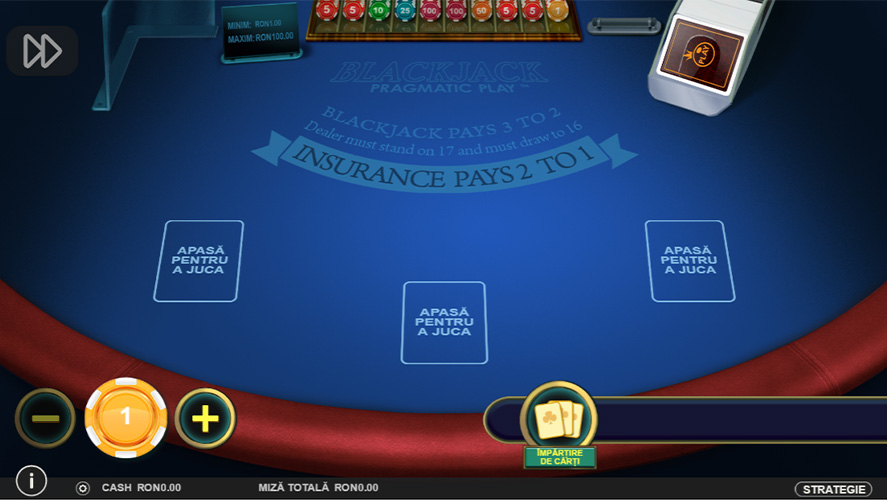 American Blackjack cu mize mici