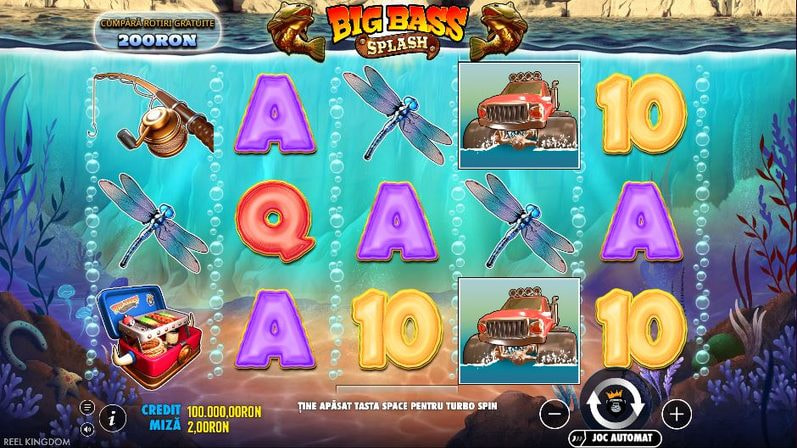 Slotul Big Bass Splash la Swiper Casino
