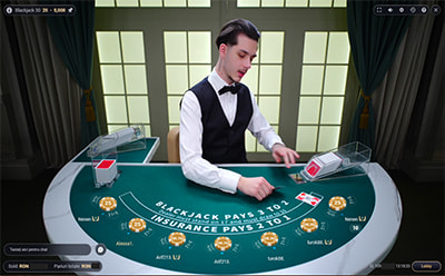 Blackjack 30 de la Imagine Live la Betano Live Casino