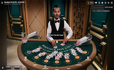 Masă blackjack live la WinBoss Casino