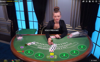 Blackjack Live la Sportingbet casino