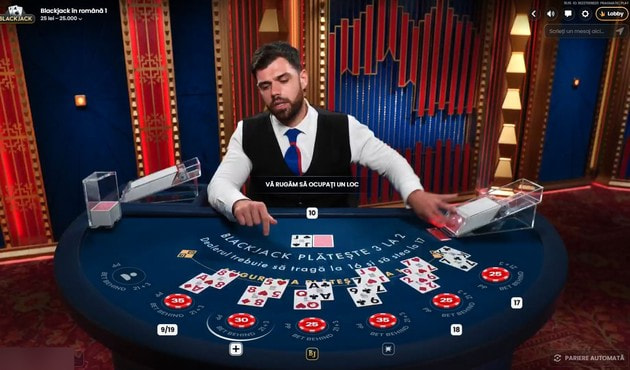 Masa de blackjack live la TopBet Casino