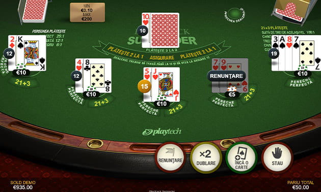 Masă de Blackjack Surrender