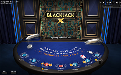 Blackjack X live la Favbet Casino