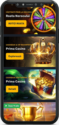Bonus activ pe mobil la Prima Casino