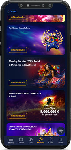 Bonusuri și promoții active la Royal Slots Casino pe mobil