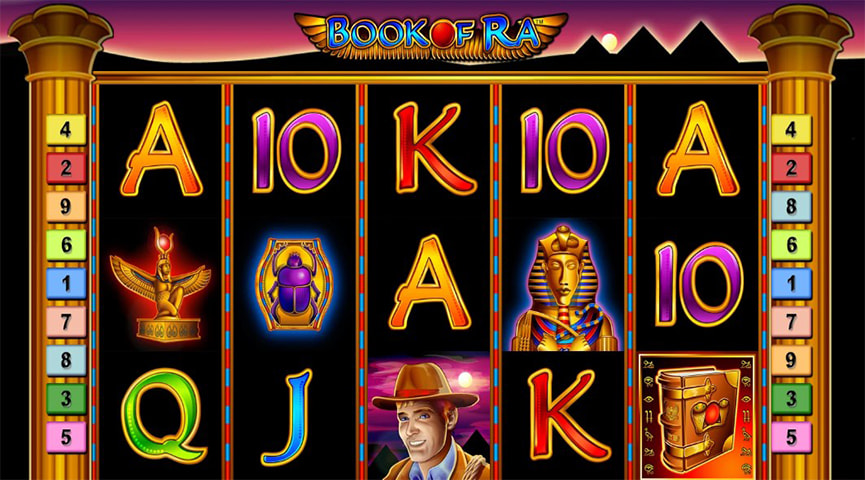 Ecranul de joc la Book of Ra demo