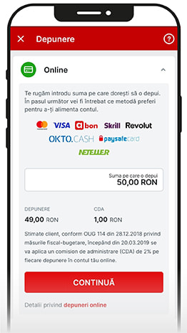 Casieria unui cazinou online care oferă mai multe metode de plată.