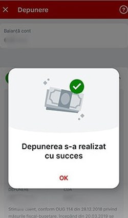 Confirmarea depunerii după transferul din Neteller