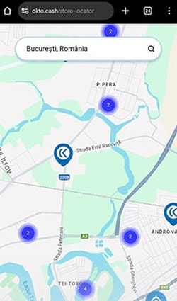 Depune la stațiile de plată Okto.Cash