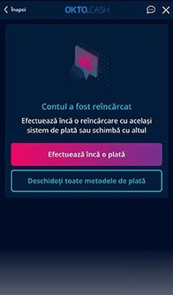 Verifică depunerea Okto.Cash în contul de jucător