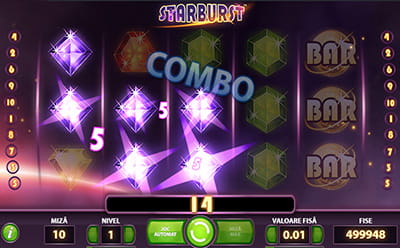 Castig Combo Starburst slot