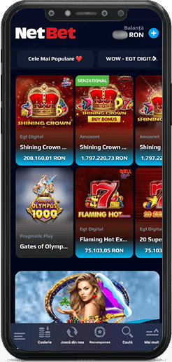 Categoria de sloturi la NetBet Casino pe mobil