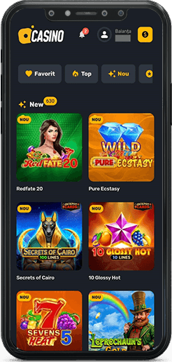 Categoria de sloturi la Prima Casino pe mobil