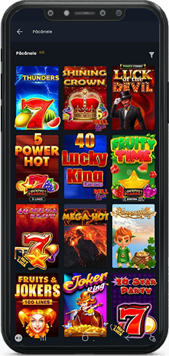 Categoria Păcănele în aplicația Spin Casino