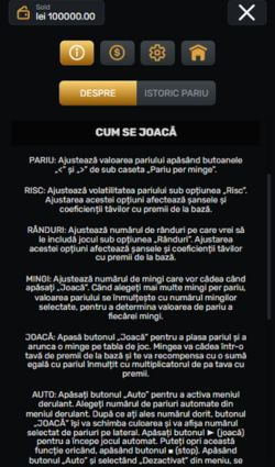 Intrucțiunile software-ului pentru cum se joacă Plinko.