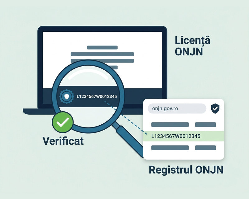Cum verifici licența ONJN a unui cazinou online din România
