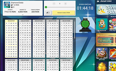Sala de bingo online Diamond Daily cu 75 de bile
