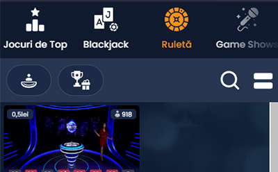 Ruletă la efbet casino mobil