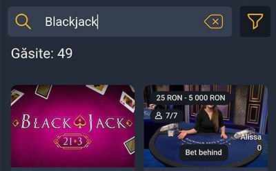 Frank Casino Blackjack pe mobil