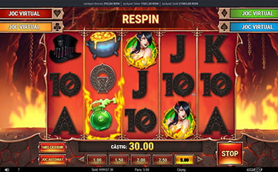 Functia Respin la slotul Leprechaun goes to Hell