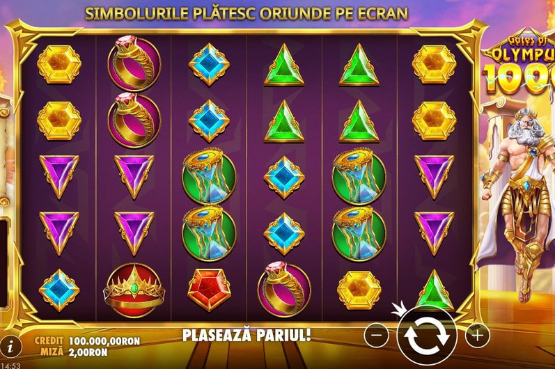 Slotul Gates of Olympus 1000 la TopBet Casino