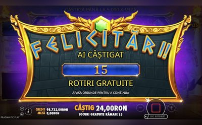 Jocul bonus cu rotiri gratuite de la Gates of Olympus