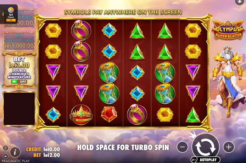 Gates of Olympus Super Scatter, slotul celor 100 de rotiri gratuite