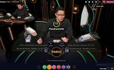 Gravity Blackjack live la Casa Pariurilor