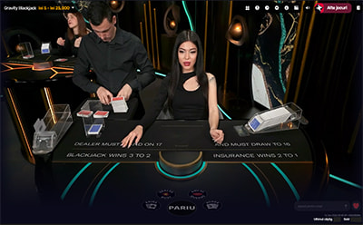 Gravity Blackjack la Princess Casino