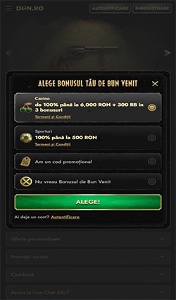 Înregistrare unui cont la cazinou online