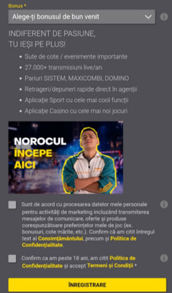 Deschiderea unui cont Fortuna - Pasul 4