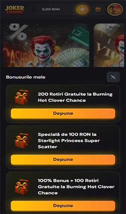 Pasul 3 al înregistrării la Joker Casino