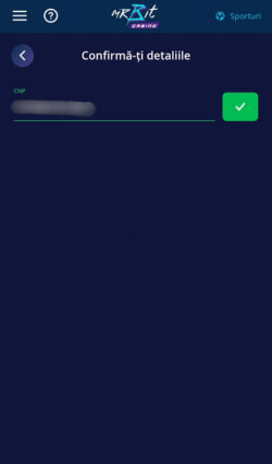 Introducerea CNP-ului în cadrul procesului de înregistrare la Mr Bit Casino