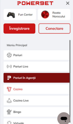 Pasul unu de înregistrare la Powerbet Casino cu selectarea căsuței.