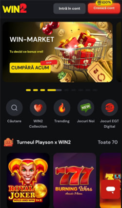 Pagina principală Win2 Casino