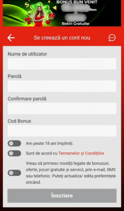 Alegerea unui nume de utilizator și a unei parole la Winbet Casino