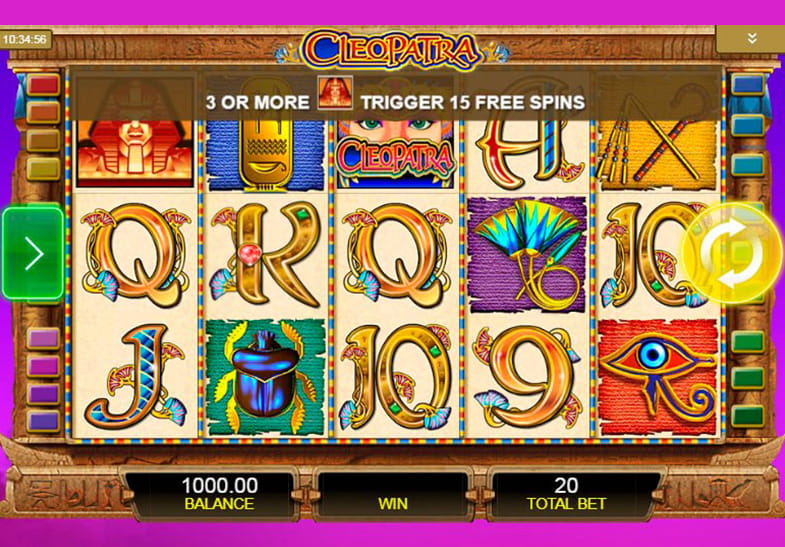 Joaca slotul Cleopatra în modul demo