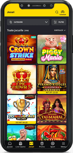 Jocuri în aplicația Fortuna Casino