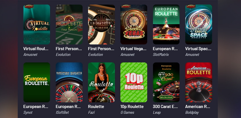 Selecția de ruletă RNG de la MaxBet Casino