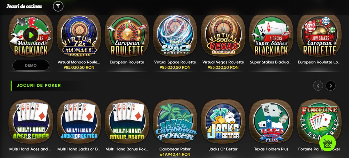 Jocuri de masă RNG la 888casino