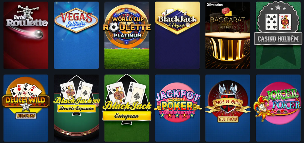 Jocuri de masă RNG la Spin Casino