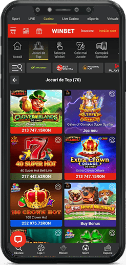 Categoria de Jocuri de Top la Winbet Casino pe mobil