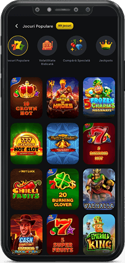Categoria Jocuri Populare în aplicația Win2 Casino