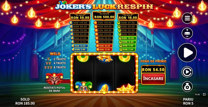 Slotul Joker's Luck Respin la Swiper Casino